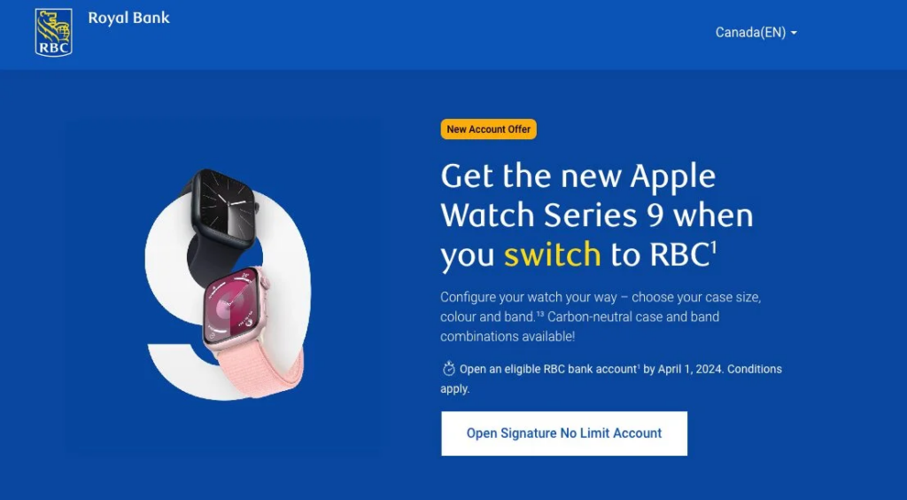 Special Offer: Get an Apple Watch with a New RBC Account 